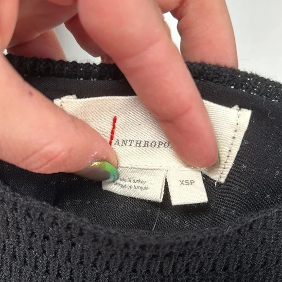 ANTHROPOLOGIE XSP brand new with tags summery black mini dress - Picture 4 of 6